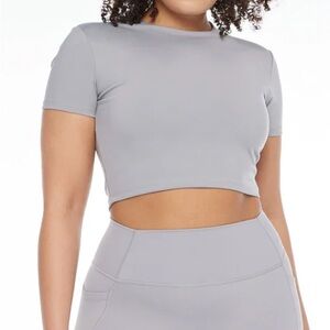 CSB Serenity Cropped Tee, Cool Grey